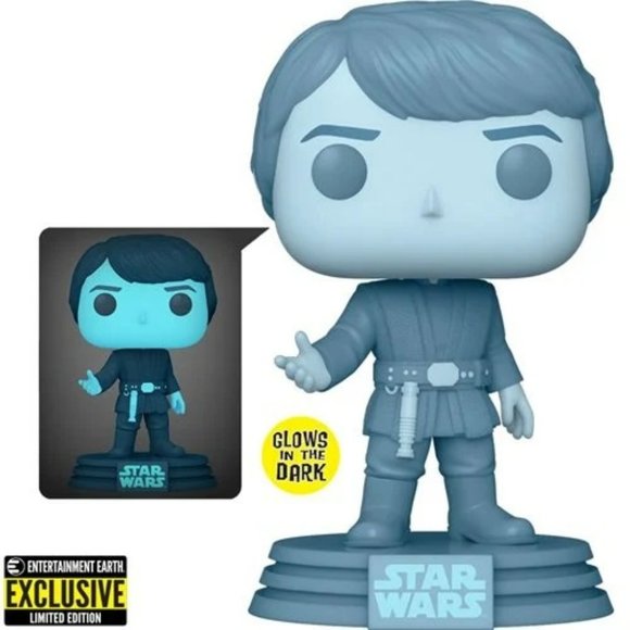 Funko POP #615 Star Wars: Return of the Jedi 40th Hologram Luke Glow in the dark - Picture 2 of 12